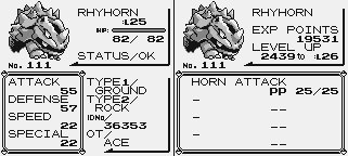 Rhyhorn's Stats